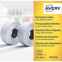 AVERY Zweckform Etiketten PLP1626 Weiß 2,6 x 1,6 cm 10 Pack à 1200 Etiketten