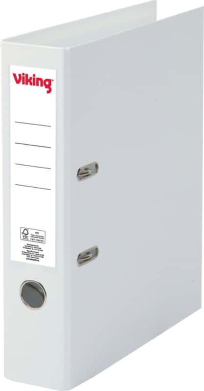 Viking Premium Breit Ordner A4 75 mm Weiß 2 Ringe Kunststoff Matt Hochformat