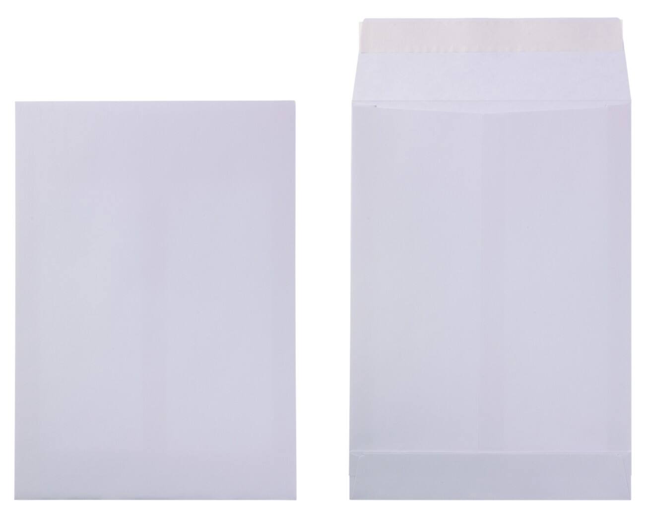 Office Depot Faltenversandtaschen C4 150 g/m² Weiß Ohne Fenster Abziehstreifen 100 Stück