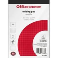 Office Depot A6 oben gebunden Weiß Papierumschlag Notizblock Kariert 80 Blatt