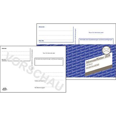 AVERY Zweckform 2824 Adressetiketten DIN A6 Weiß 148 x 105 mm 100 Blatt à 1 Etiketten