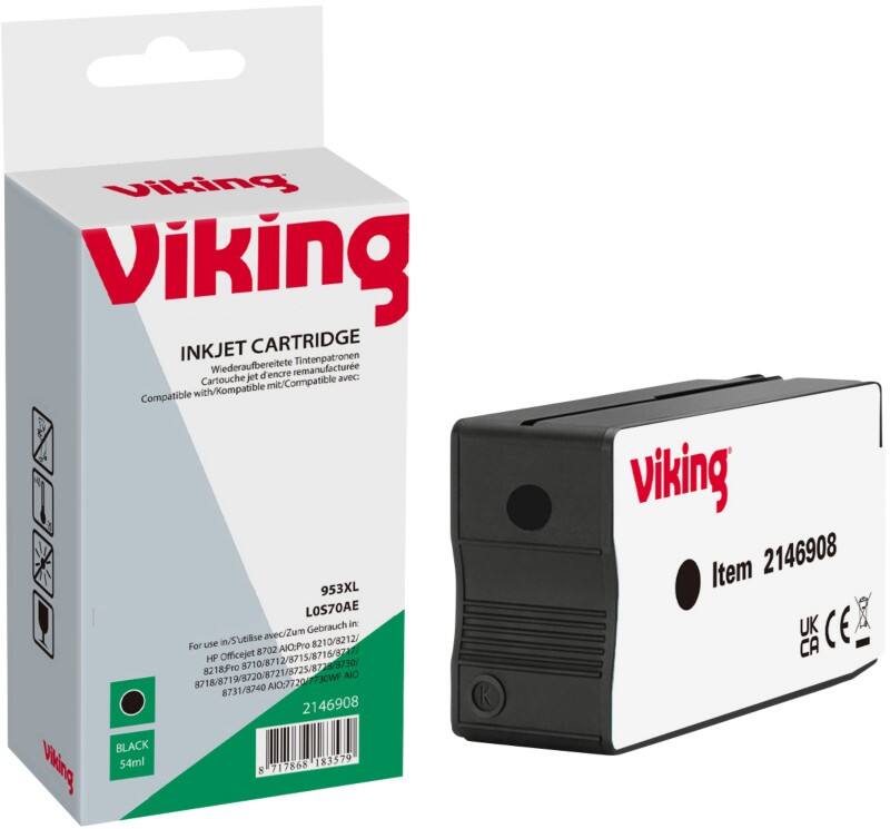 Viking 953XL Kompatibel HP Tintenpatrone L0S70AE Schwarz