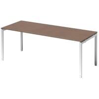 Bisley Schreibtisch Cito Walnuss, Verkehrsweiß 2.000 x 1.200 x 850 mm