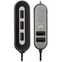 ewent EW1355 Autoladegerät USB 1,5 m Grau, Schwarz
