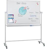 Franken Mobiles Whiteboard Magnetisch Beidseitig 150 (B) x 100 (H) cm Weiß