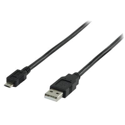 Valueline USB-A zu Micro-B Kabel Schwarz 2000 mm