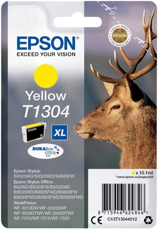 Epson T1304 Original Tintenpatrone C13T13044012 Gelb