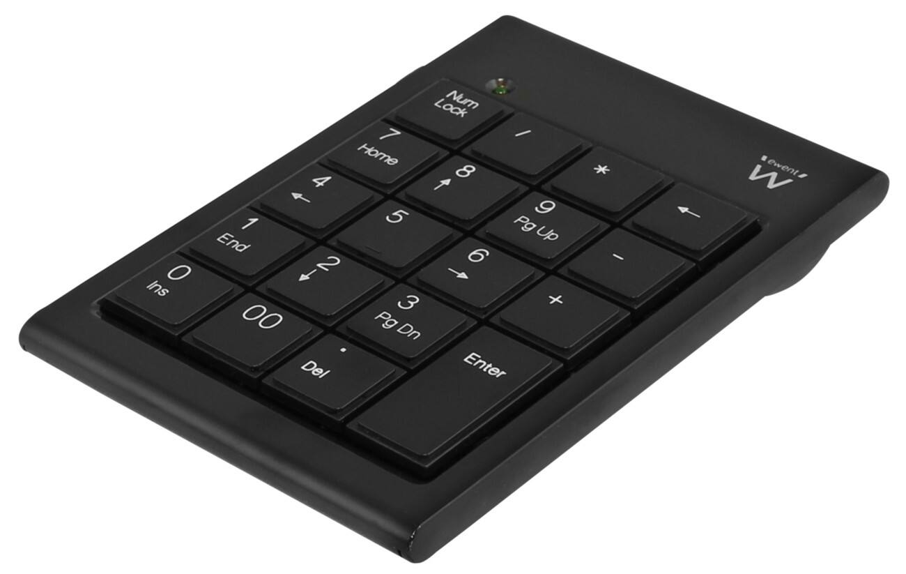ewent Verkabeltes Nummerisches Keypad EW3102 USB 2.0 Schwarz