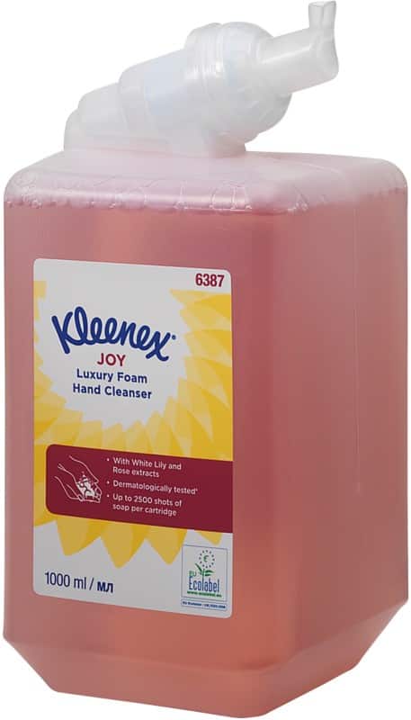 Kleenex Botanics Schaumseife Nachfüllung Schaum Weiße Lilie und Rose Rot 6387 6 Stück à 1 L