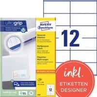 AVERY Zweckform UltraGrip Universaletiketten 3424 Ja DIN A4 Weiß 105 x 48 mm 100 Blatt à 12 Etiketten