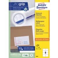 AVERY Zweckform UltraGrip Multifunktionsetiketten 3427 Ja DIN A4 Weiß 105 x 74 mm 100 Blatt à 8 Etiketten