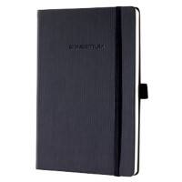 Sigel Conceptum A5 Fallgebunden Schwarz Hardback Notizbuch Blanko 97 Blatt