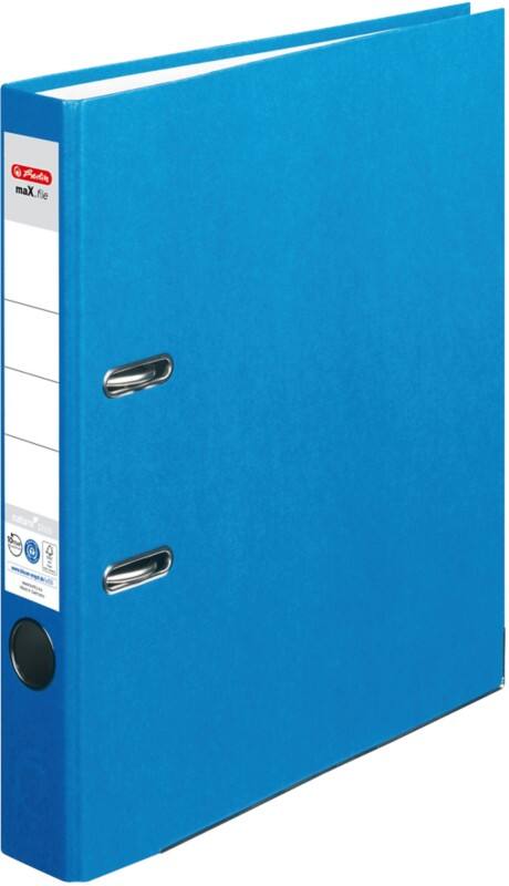 herlitz maX.file nature plus Ordner Schmal A4 50 mm Blau 2 Ringe 10841658 Kunststoff Texturiert Hochformat