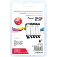 Office Depot PGI-570/CLI-571 Kompatibel Canon Tintenpatrone Schwarz, Cyan, Magenta, Gelb Multipack 5 Stück