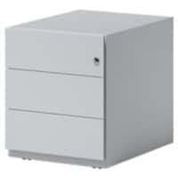 Bisley Rollcontainer Note 3 Schubladen Lichtgrau 420 x 565 x 495 mm