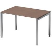 Bisley Schreibtisch Cito Walnuss, Silber 1.200 x 1.200 x 850 mm