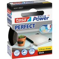 tesa Klebeband extra Power Perfect Schwarz 19 mm (B) x 2,75 m (L) Kunststoff, Zellwollgewebe