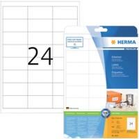 HERMA Universaletiketten 5053 Weiß DIN A4 66 x 33,8 mm 25 Blatt à 24 Etiketten