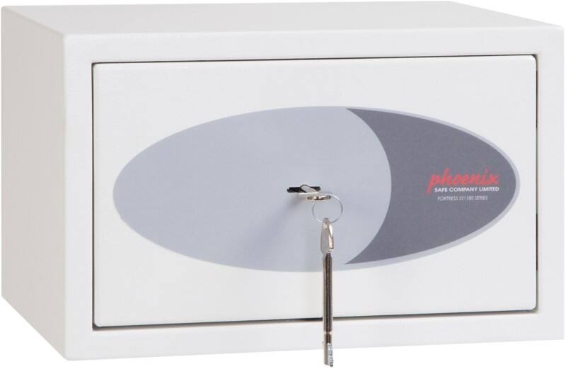 Phoenix Fortress Wertschutzschrank Schlüssel 7 L SS1181K Weiß