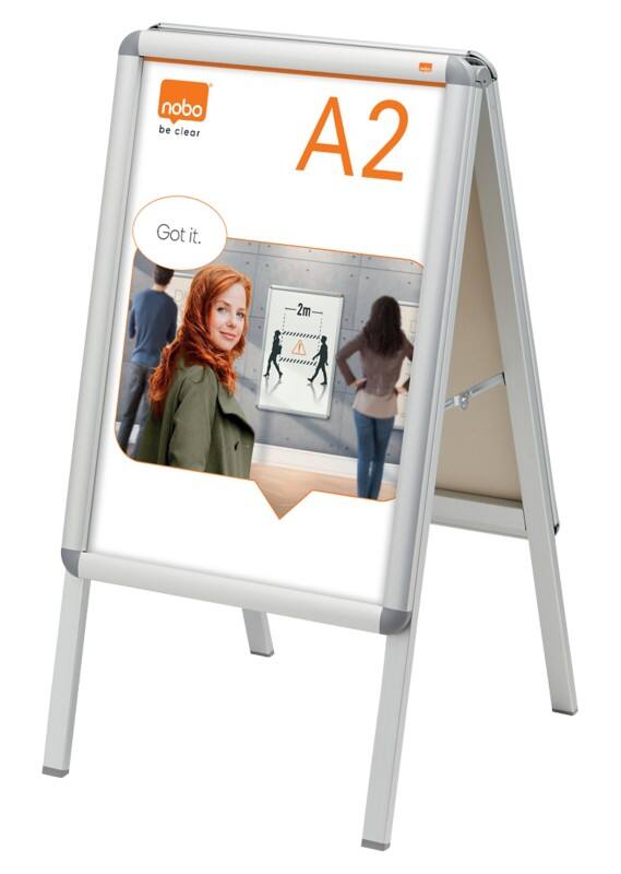 Nobo Premium Plus Kundenstopper A2 Silber