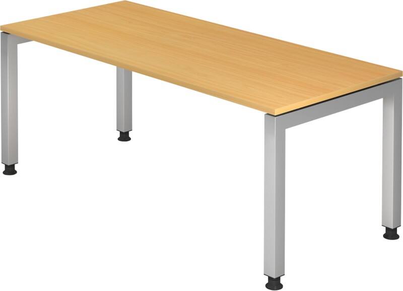 Hammerbacher J Series VJS Höhenverstellbar Schreibtisch Rechteckig Buche 4 Metallfüße 1.800 (B) x 800 (T) x 760 (H) mm Spanplatte, Stahl