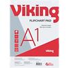 Viking wandmontierbares, kariertes Flipchart-Papier Perforiert A1 70gsm 40 Blatt