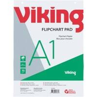 Viking Flipchartblock Blanko 100% Recycelt Perforiert A1 70gsm 5 Stück à 20 Blatt