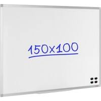 Viking Standard Whiteboard Wandmontiert Magnetisch Lackierter Stahl Einseitig 150 (B) x 100 (H) cm