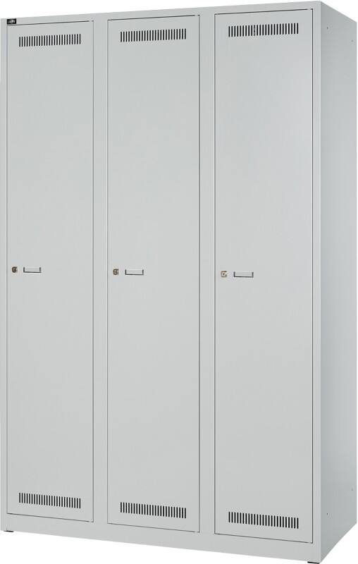 Bisley Light LIGHT Metall Schließfach 1 Tür 3 abteile Schlüssel 1.200 x 500 x 1.850 mm Hellgrau
