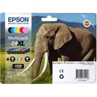 Epson 24XL Original Tintenpatrone C13T24384011 Schwarz, Cyan, Hellcyan, Magenta, Hellmagenta, Gelb Multipack 6 Stück