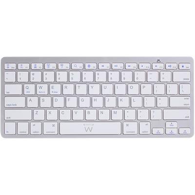 ewent Kabellose Tastatur EW3168 Bluetooth AZERTY BE Silber, Weiß