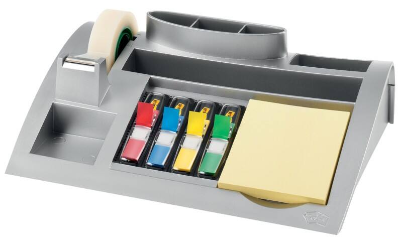 Post-it Schreibtisch Organizer C50 Kunststoff Silber 25,6 x 16,6 x 6,8 cm