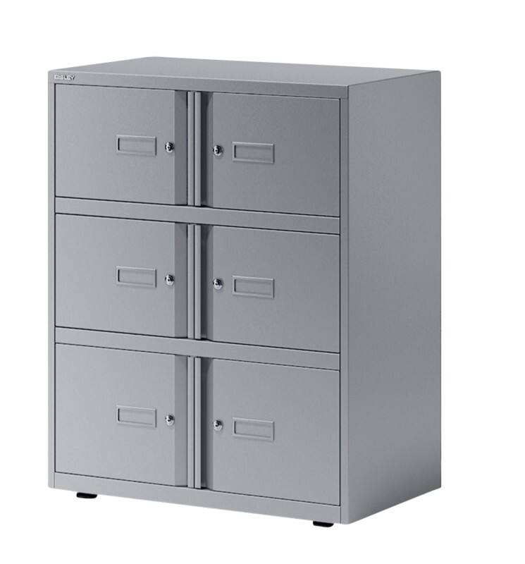 Bisley Essentials Lodge Stahl Aktenschrank 6 Schübe Abschließbar 800 x 470 x 1.000 mm Silber