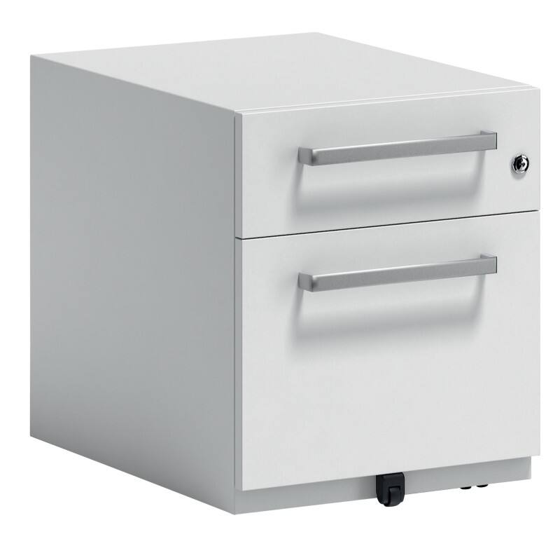 Bisley Rollcontainer Note 1 Schublade Verkehrsweiß 420 x 565 x 495 mm