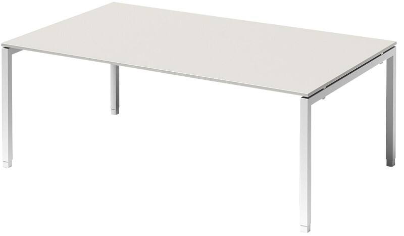 Bisley Cito Höhenverstellbar Konferenztisch Hellgrau 4 Metallfüße 2.000 (B) x 1.200 (T) x 740 (H) mm MFC (Melaminbeschichtete Spanplatte), Stahl