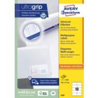 AVERY Zweckform UltraGrip Universaletiketten 3425 Ja DIN A4 Weiß 105 x 57 mm 100 Blatt à 10 Etiketten