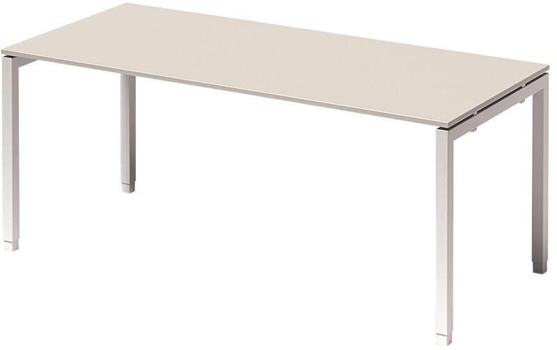 Bisley Cito Höhenverstellbar Schreibtisch Hellgrau 4 Metallfüße 1.800 (B) x 800 (T) x 740 (H) mm MFC (Melaminbeschichtete Spanplatte), Stahl