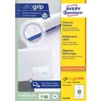 AVERY Zweckform ultragrip Laser Mehrzwecketiketten 3424-200 Selbsthaftend A4 Weiß 105 x 48 mm 220 Blatt à 12 Etiketten