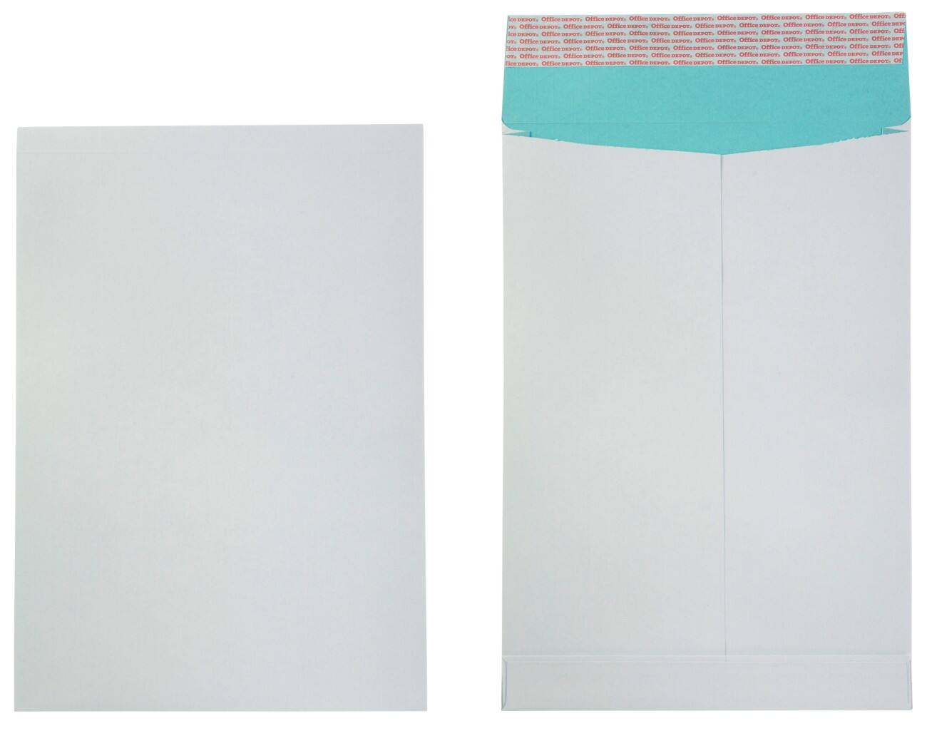 Office Depot Faltenversandtaschen E4 135 g/m² Weiß Ohne Fenster Abziehstreifen 100 Stück