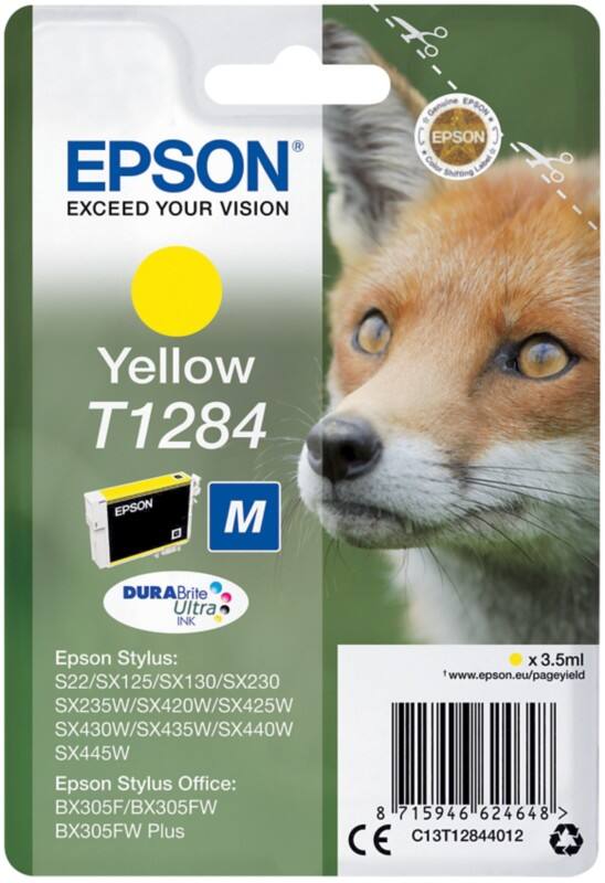 Epson T1284 Original Tintenpatrone C13T12844012 Gelb