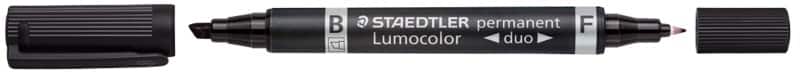 STAEDTLER Lumocolor duo 348 Permanentmarker  Mittel Rundspitze 0,6 - 1,5 mm Schwarz Nachfüllbar
