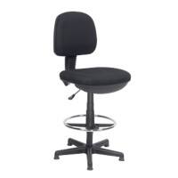 Realspace Zeichenstuhl Draughtsman Stoff Schwarz