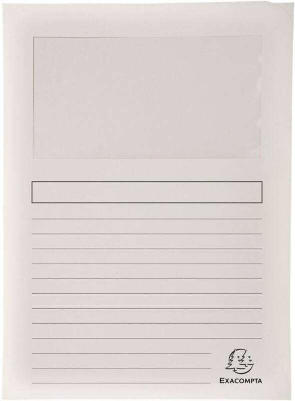 Exacompta Fenstermappen Forever A4 Weiß Recyclingkarton 100 Stück