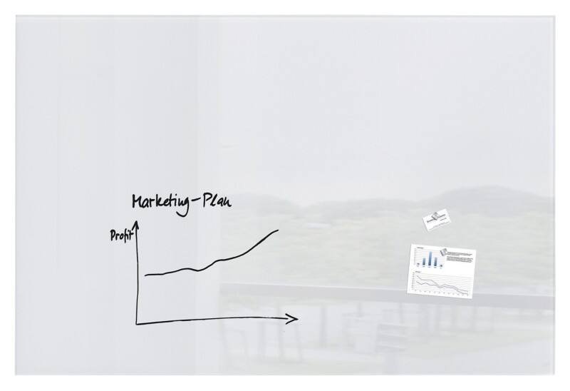 Sigel Artverum Glastafel Magnetisch Einseitig 180 (B) x 120 (H) cm Weiß
