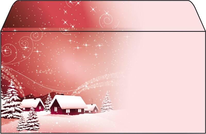 Sigel Weihnachten Silent Night Briefumschläge 11 x 22 cm Farbig sortiert 50 Stück