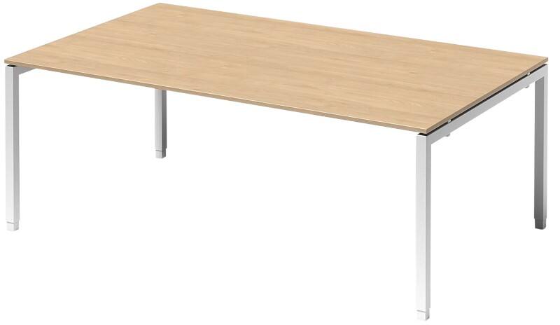 Bisley Cito Höhenverstellbar Konferenztisch Ahorn 4 Metallfüße 2.000 (B) x 1.200 (T) x 740 (H) mm MFC (Melaminbeschichtete Spanplatte), Stahl