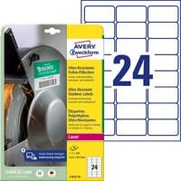 AVERY Zweckform Ultra-Resistent Etiketten L7912-10 Selbsthaftend A4 Weiß 63,5 x 33,9 mm 10 Blatt à 24 Etiketten