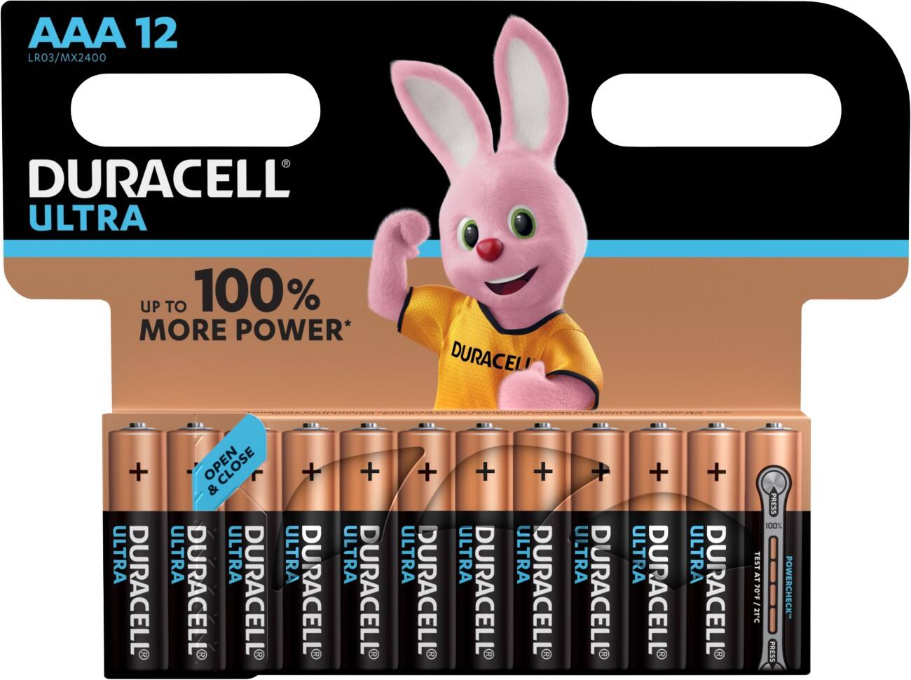 Duracell AAA Alkali-Batterien Ultra Power MX2400 LR03 1,5 V 12 Stück