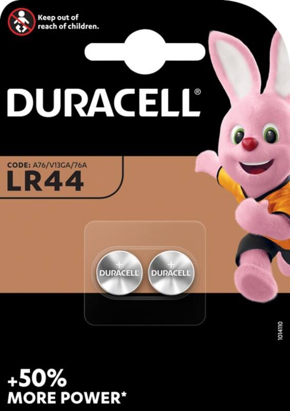 Duracell Knopfzellen LR44B2 Batterien 4LR44 1,5 V Alkali 2 Stück