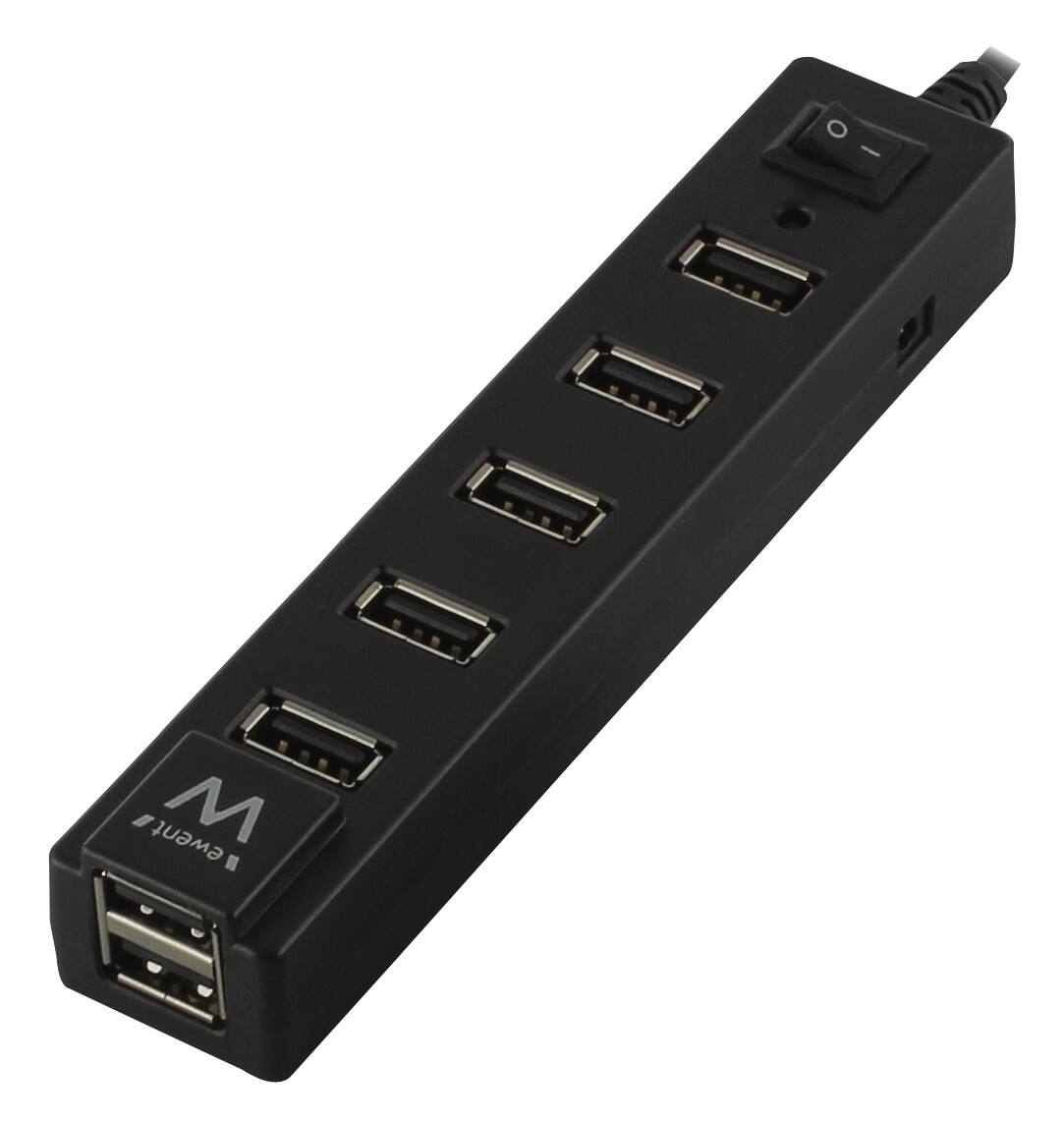 ewent EW1123 4 x USB 2.0 Female auf 1 x USB 1.1 Male Mini Hub 7 Ports